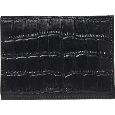 Calvin Klein Croc Embossed Cardholder Black Taglia: OS | Borse Outlet | Uomo | Nero