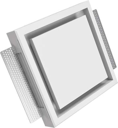 Ergovent instucbaar frameloos ventilatieventiel vierkant 125 mm