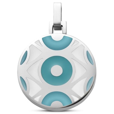 Evil Eye | Zilverkleurige Babyblauwe Hanger
