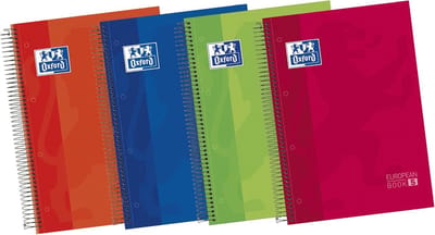 Spiraalblok A4 - Schrijfblok Notitieboek - Studie Werk - Extra Harde Kaft - 5 Stuks - Gesorteerd