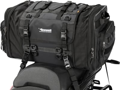 Waterdichte Motor Zadeltas met Reflecterende Details en Regenhoes, Rekbaar en Ruim tot 60L