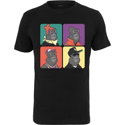 Mister Tee - Bored Gorilla Multi Heren Tshirt - XS - Zwart