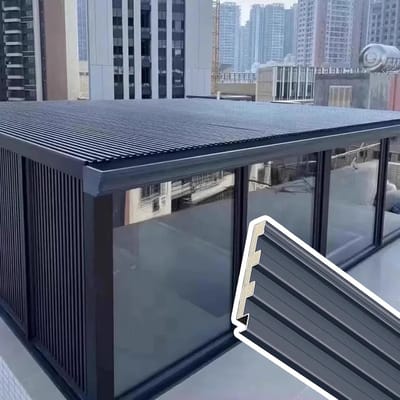 Metalen Golfplaten - Dakpanelen Aluminium - Solaria Pergola - Hoge Belastbaarheid - 0.6mm Dikte - Grijs