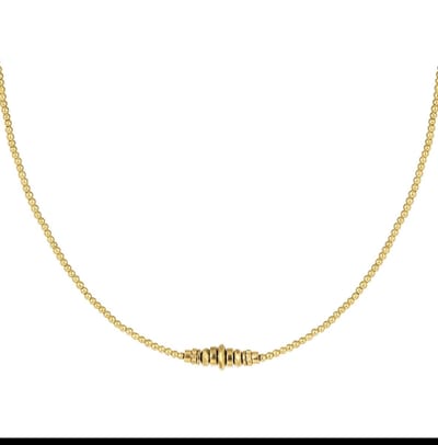 Jewels by Jenty |Yehwang | Ketting | Goud | Dames | Tieners| Steentjes | Hippe Ketting |Cadeau voor haar |