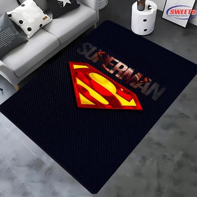 Nr. 1 DC Superman Logo Thema Tapijt! Slaapkamervloer Woonkamer Bedmat, Antislip Exquise Huisdecoratie, Duurzaam Machinewasbaar Kleed 40x60cm (16x24in)