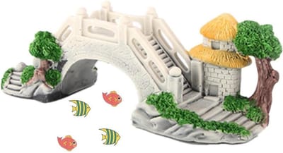 Dailygoods - Vistankornament, aquarium polyhars landschap, aquariumdecoratie grot brug, aquarium terrarium decoratie, voor vis tank ornament decoratie