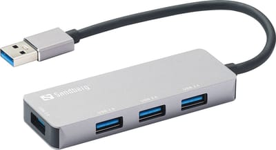 Sandberg USB-A Hub 1xUSB3.0+3x2.0 SAVER: USB-A-hub 1xUSB3.0 + 3x2.0 SAVER USB hub - 4 - Grijs