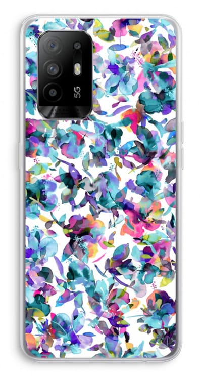 Case Company® - Hoesje geschikt voor Oppo A94 5G hoesje - Hibiscus Flowers - Soft Cover Telefoonhoesje - Bescherming aan alle Kanten en Schermrand