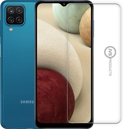 Screenprotector geschikt voor Samsung Galaxy A12 - Tempered Glass - Beschermglas - Glas - Transparant