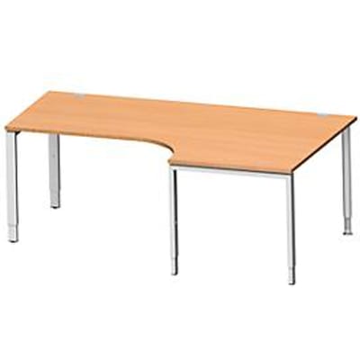 Schäfer Shop Genius hoekbureau MODENA FLEX 90°, aanbouw rechts, B 2000 mm, beuk