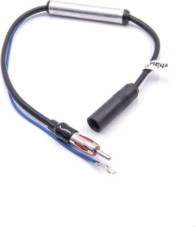 Autoradio Antenne Adapter met Fantoomvoeding voor ISO DIN 150 Ohm - 35 cm