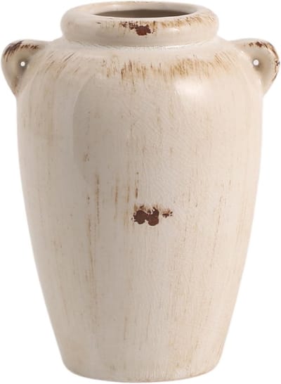 Rustieke keramische vaas voor verse en gedroogde bloemen, decoratie voor woonkamer, tafel en keuken, perfect voor boerderijstijl en interieuraccenten