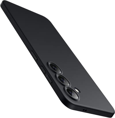 Slimme en Dunne Beschermcase voor Samsung Galaxy S25 5G met Volledige Camera Lens Bescherming, Ultra Lichtgewicht en Minimalistisch Ontwerp (Zwart)