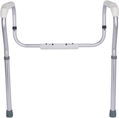 Toilet Veiligheidsframe - Badkamer Hulpmiddel - Zelfstandig Toiletgebruik - Hoogte Breedte Verstelbaar - 67-77cm Hoog 55-64cm Breed