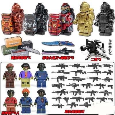 Bouwstenen figuren mensachtige poppen speelgoed mini kinderverjaardagscadeaus cartoon karak