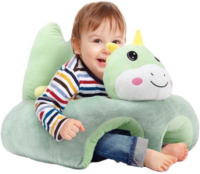 Dailygoods- Babybanksteunstoel Zacht - Peutertoeltje - Veiligheidsstoel - Peuterzitkussen - Pluche Stoel - 55 x 55 cm - Peuterstoel
