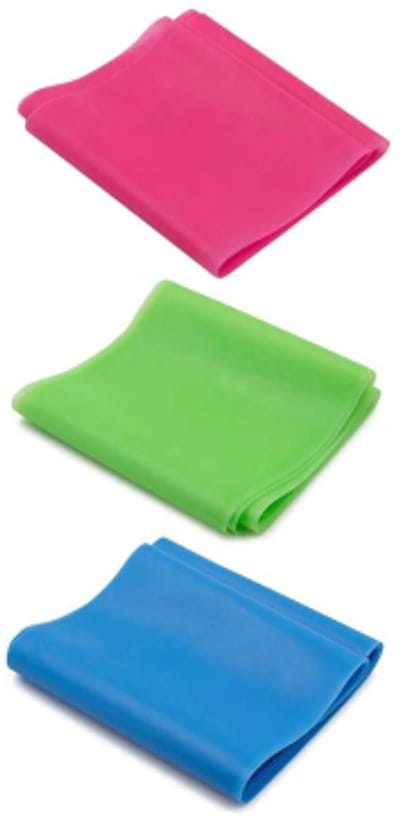 3 items - Weerstandsband - Yoga-rekband - Schouderweerstandsband - Fitnessband (blauw + rood + groen)