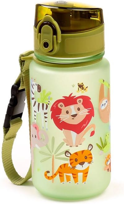 Drinkfles Kind - Zooniverse - Wilde Dieren - Pop Top - Ecozen - 17x6.5x6.5cm - 350ml