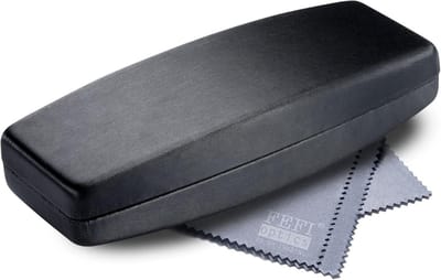 Brillenhoesje Hardcase - Opbergdoosje - Veilige Opslag - Met Poetsdoek - Maat L - Zijdeglans