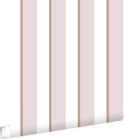 ESTAhome behang strepen lila paars en wit - 50 x 900 cm - 131907