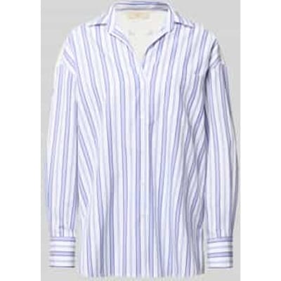 Loose fit overhemdblouse van puur katoen