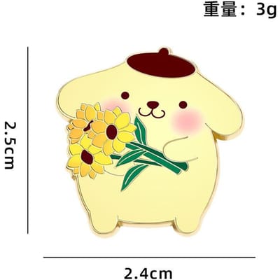 Mooie NIEUWE HETE Japanse Sanrio Cartoon Speldjes Schattige Cinnamoroll Hello Kitty Speld Accessoires Langdurig Hoge Kwaliteit beige