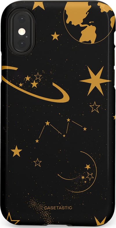Casetastic Hoesje Geschikt voor Apple iPhone X/Xs - Stijlvolle Beschermende Duo-layer Case - Nachtelijk uitzicht