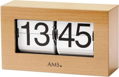 AMS T1175-18 - Tafelklok - Hout - Eikenhout - Bruin