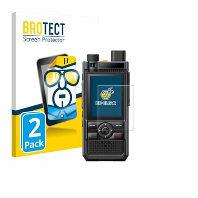 BROTECT - Screenprotector voor Hytera P50 - Folie Beschermfolie transparant 2 Stuks