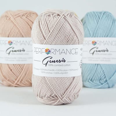 Genesis beige roze 3000 - 5 bollen gekamd katoengaren - pendikte 3,5 a 4mm