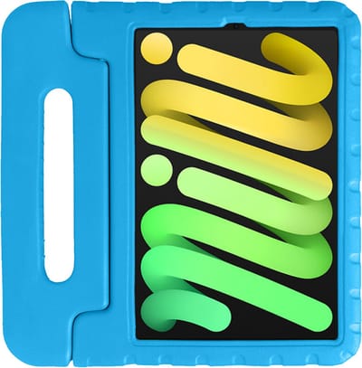 Hoes - Geschikt voor Apple iPad Mini 7 (2024) - 8.3 inch - 7e Generatie - Kinderhoes Shockproof Bumper - Kidsproof Case - Tablet Hoesje - Kinder Hoesje Cover - Blauw