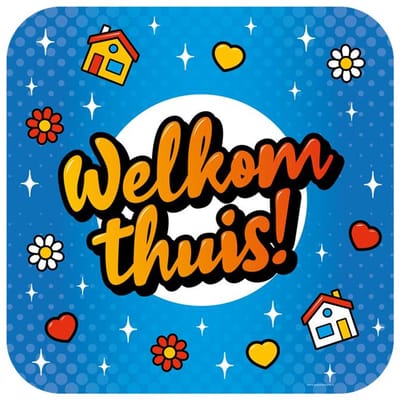 Huldeschild - Welkom thuis cartoon