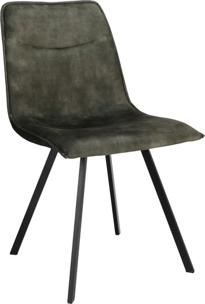 Icon Living - Stoel Nola - Velvet Adore Hunter - Poot Zwart