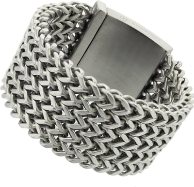 Bukovsky - Brede Geborstelde Stalen Heren Armband - "Excellent XL" - 24 cm - Extra Lang - Mat - Edelstaal - 316L Stainless Steel