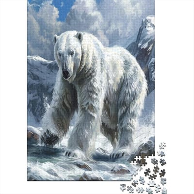 IJsbeer Puzzelspel - Puzzel 1000 stukjes - Ontspanning thuis - Precisie snijtechniek - 75 x 50 cm