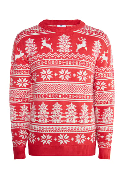 Mo Kersttrui Heren rood wit