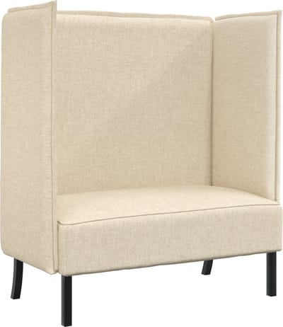 vidaXL - Hoog - rugbank - 101cm - Crème - Stof