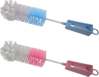 Benson Flessenborstel set - 2-delig - roze of blauw - inclusief speenborstel