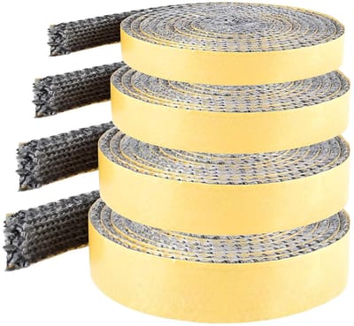 Zelfklevende Sealtape voor Kachels en Ovens, Hittebestendige Afdichting voor Open Haard en Kachelpijp, Ideaal voor Afdichten en Isoleren van Kachels en Ovens (3 mm x 10 mm x 2 m)
