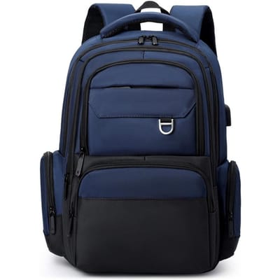 Waterdichte zakelijke rugzak voor heren USB-schoolrugzakken 15,6 inch laptoprugzak Grote capaciteit Rugzakken voor heren Rugzakken black