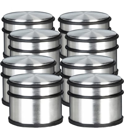 8 x XL deurstopper - chroom design - deurbuffer - deurstop - 1,2 kg - edelstaal