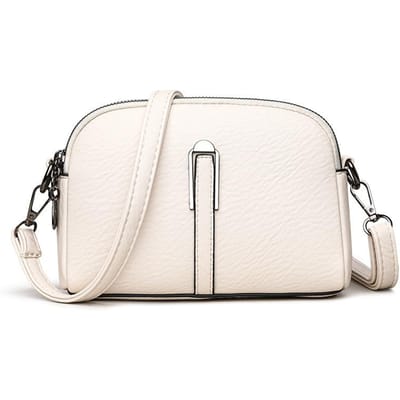 Sac Carré Petit à Texture Rétro Grande Capacité Nouveau Sac à Bandoulière Simple et Polyvalent Sac Bandoulière Mode Haut de Gamme pour Femmes white