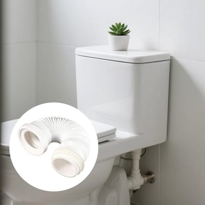 Dailygoods- WC-aansluitpijp instelbare lengte 110/130 mm - toilet afvoerpijp - sifonpijp - corrosiebestendig kunststof - eenvoudig te installeren - duurzaam