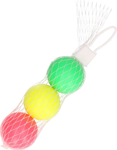 Houten beachball set groen met extra reserve balletjes - strand/camping spelletjes