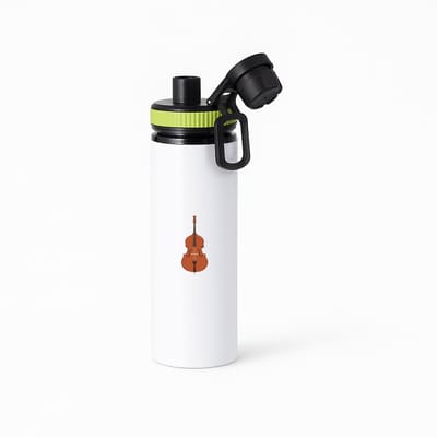 Hacebo® - Violen waterfles met draaidop groen - Viool - Violisten - Muzikant - snaarinstrument - cello - water fles - 850ML