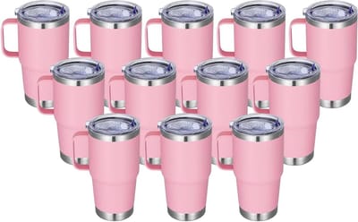 Geïsoleerde Beker - Reismok Mok - Warme Dranken - Dubbelwandig Vakuum - 20oz 567g - Roze