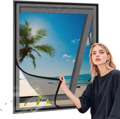 Horren voor Ramen en Deuren 75x110cm Zwart Gaas Privacy