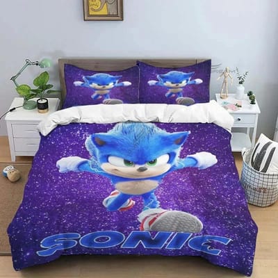 3D Cartoon Spel Egel Dekbed Beddengoed Set Dekbedovertrek Bed Set Dekbedovertrek Kussensloop King Queen Size Beddengoed Set 180*220cm 3pcs