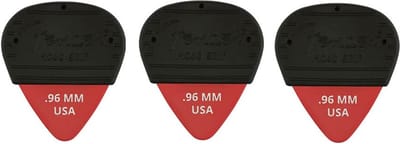 Fender Mojo Grip Plectrums Dura-Tone Delrin 351 0.96 Mm Drie-Pack Voor Elektrische Gitaren