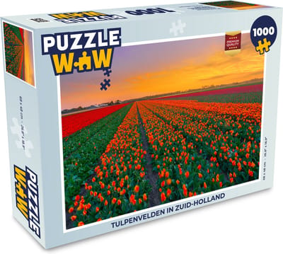 Puzzel Tulpenvelden in Zuid-Holland - Legpuzzel - Puzzel 1000 stukjes volwassenen
